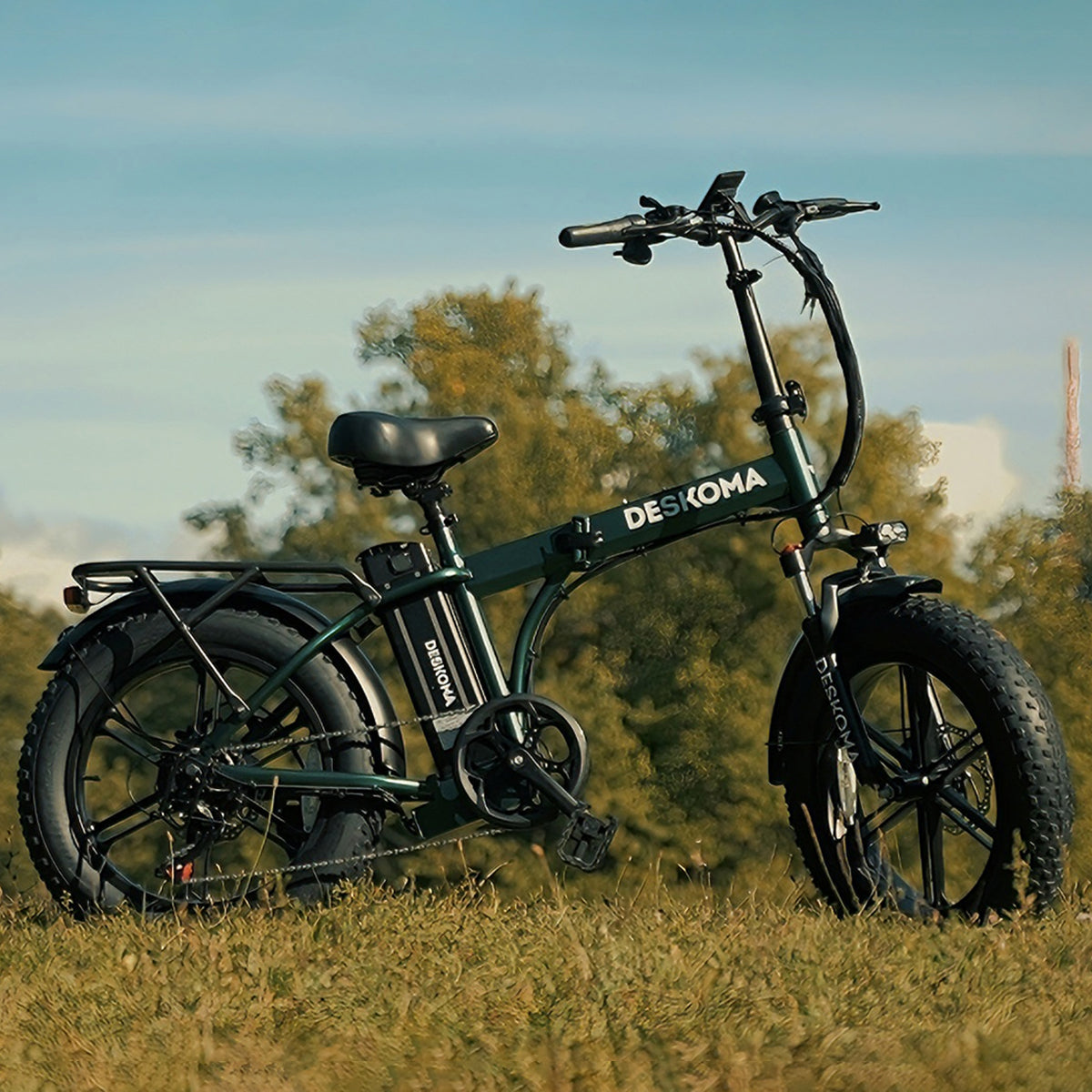 DESKOMA Step Over Electric Fat tire Folding Bike